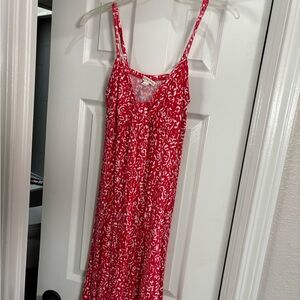 Ikat Patterned Spaghetti Strap Dress